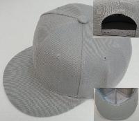 Snap-Back Flat Bill Cap [Gray/Gray]